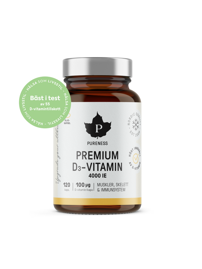 Premium D3-Vitamin 4000 IE | 120 kapslar